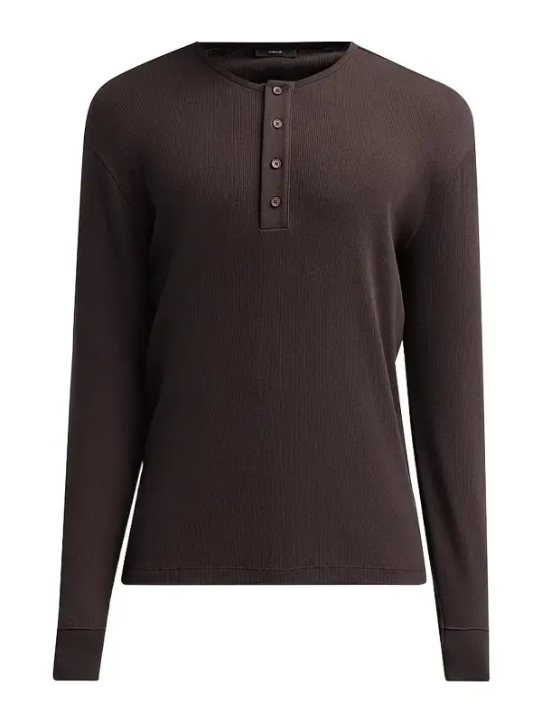Men's Cotton Rib-Knit Henley Shirt Men's Cotton Rib-Knit Henley Shirt