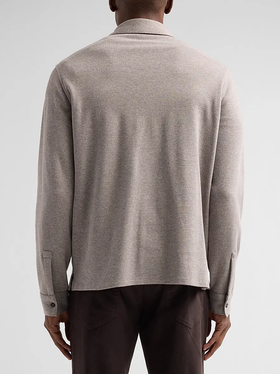 Vince Men's Herringbone Cotton Shirt | Thumbnail 3