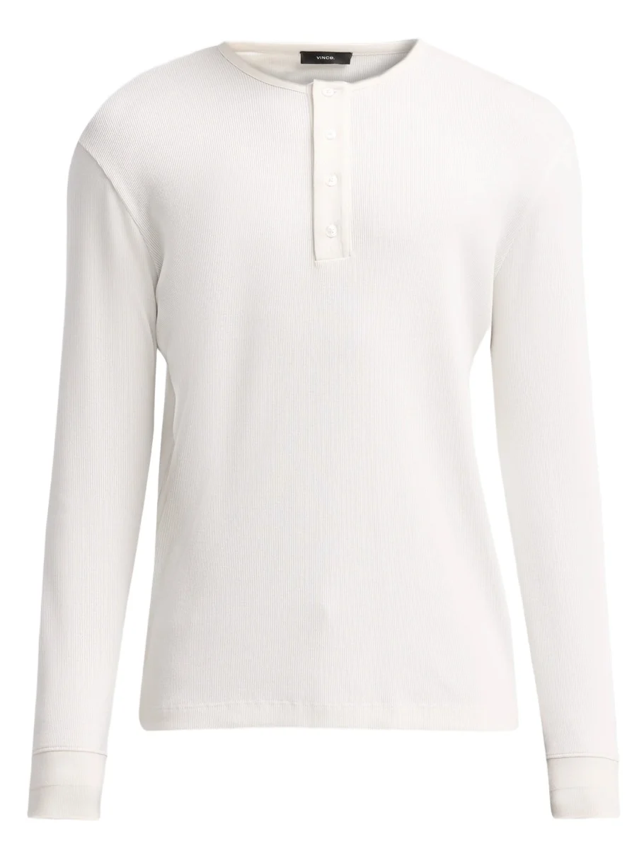Men's Cotton Rib-Knit Henley Shirt Men's Cotton Rib-Knit Henley Shirt
