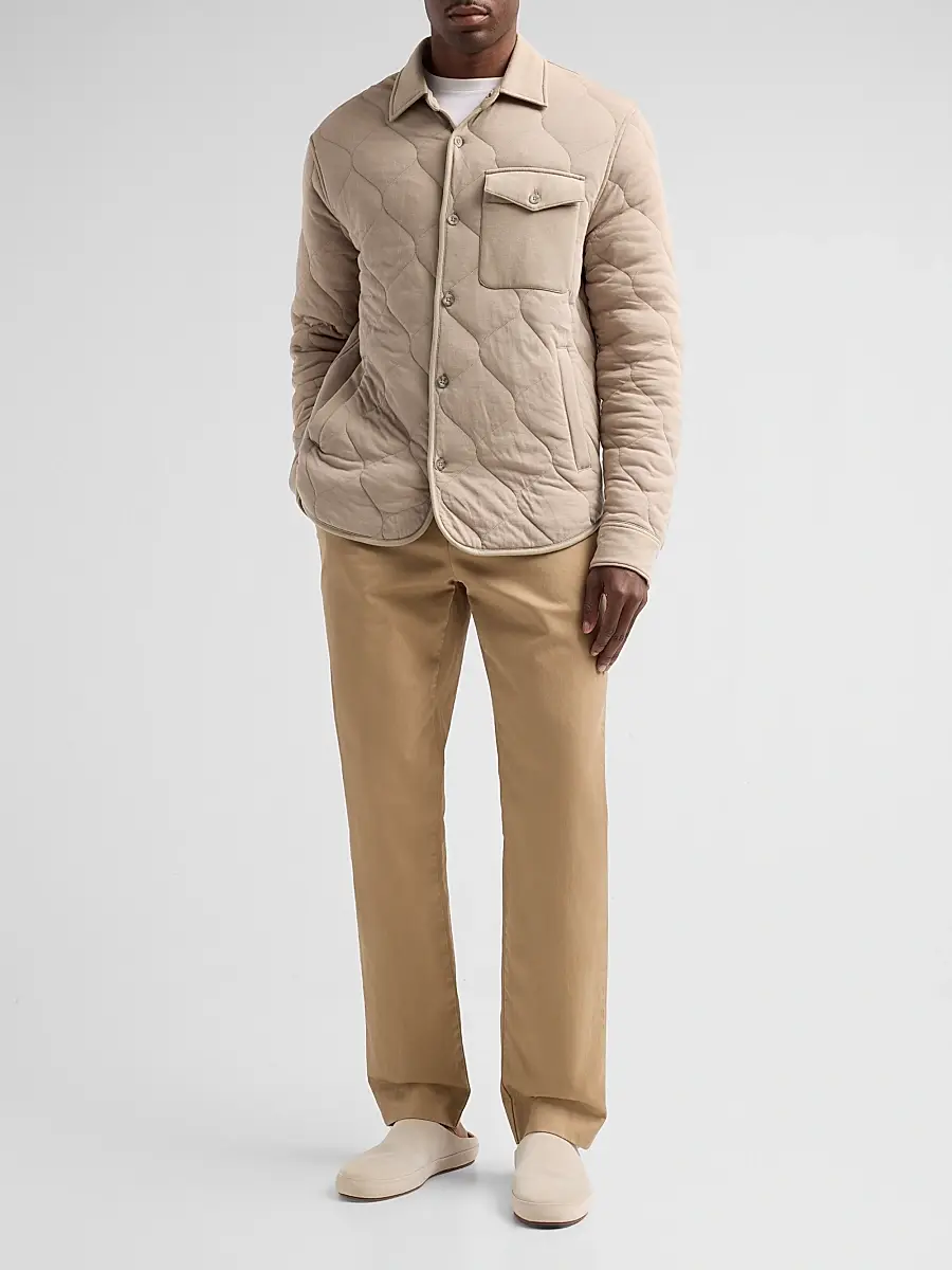 Vince Men's Cotton Quilted Shirt Jacket | Thumbnail 2 Vince Men's Cotton Quilted Shirt Jacket | Thumbnail 2