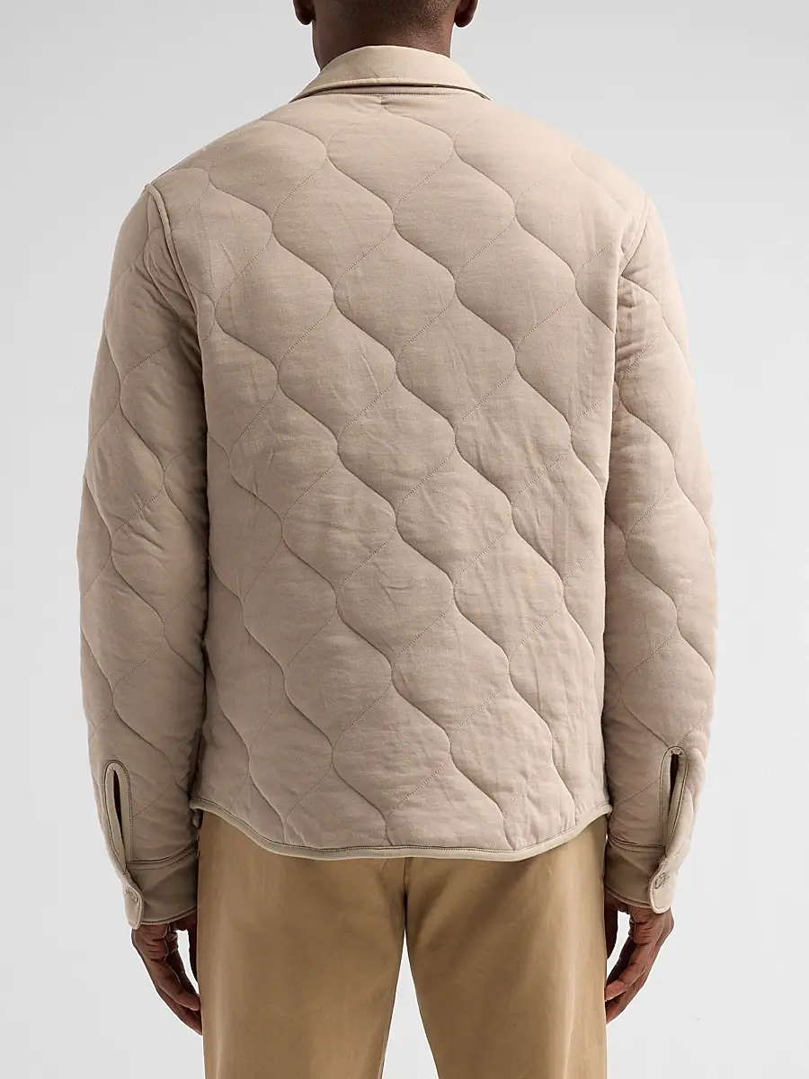 Vince Men's Cotton Quilted Shirt Jacket | Thumbnail 3 Vince Men's Cotton Quilted Shirt Jacket | Thumbnail 3