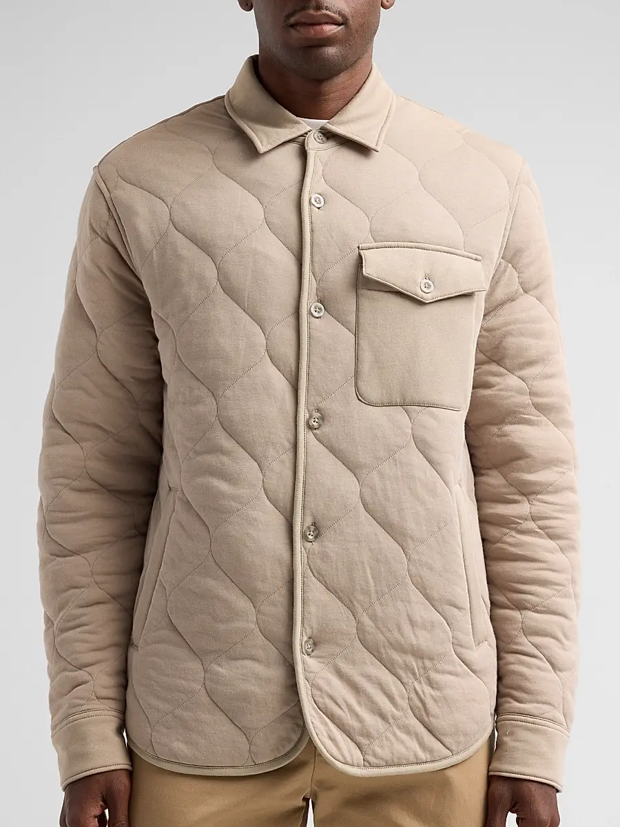 Vince Men's Cotton Quilted Shirt Jacket | Thumbnail 5 Vince Men's Cotton Quilted Shirt Jacket | Thumbnail 5