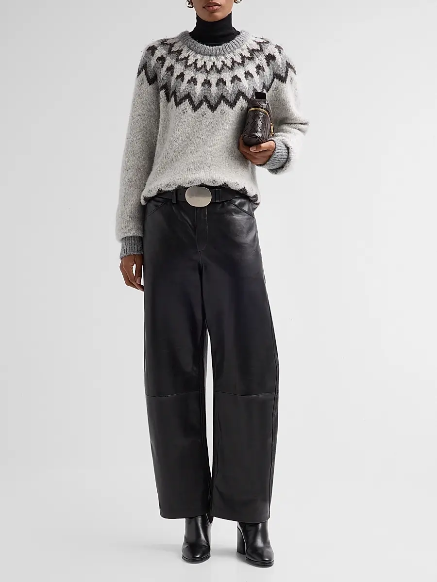 Nili Lotan Women's Alan Fair Isle Alpaca-Wool Blend Sweater | Thumbnail 2 Nili Lotan Women's Alan Fair Isle Alpaca-Wool Blend Sweater | Thumbnail 2