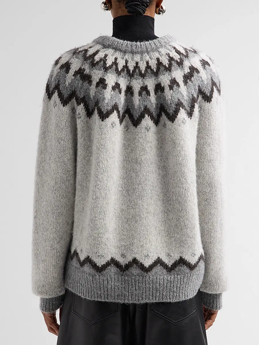 Nili Lotan Women's Alan Fair Isle Alpaca-Wool Blend Sweater | Thumbnail 3 Nili Lotan Women's Alan Fair Isle Alpaca-Wool Blend Sweater | Thumbnail 3