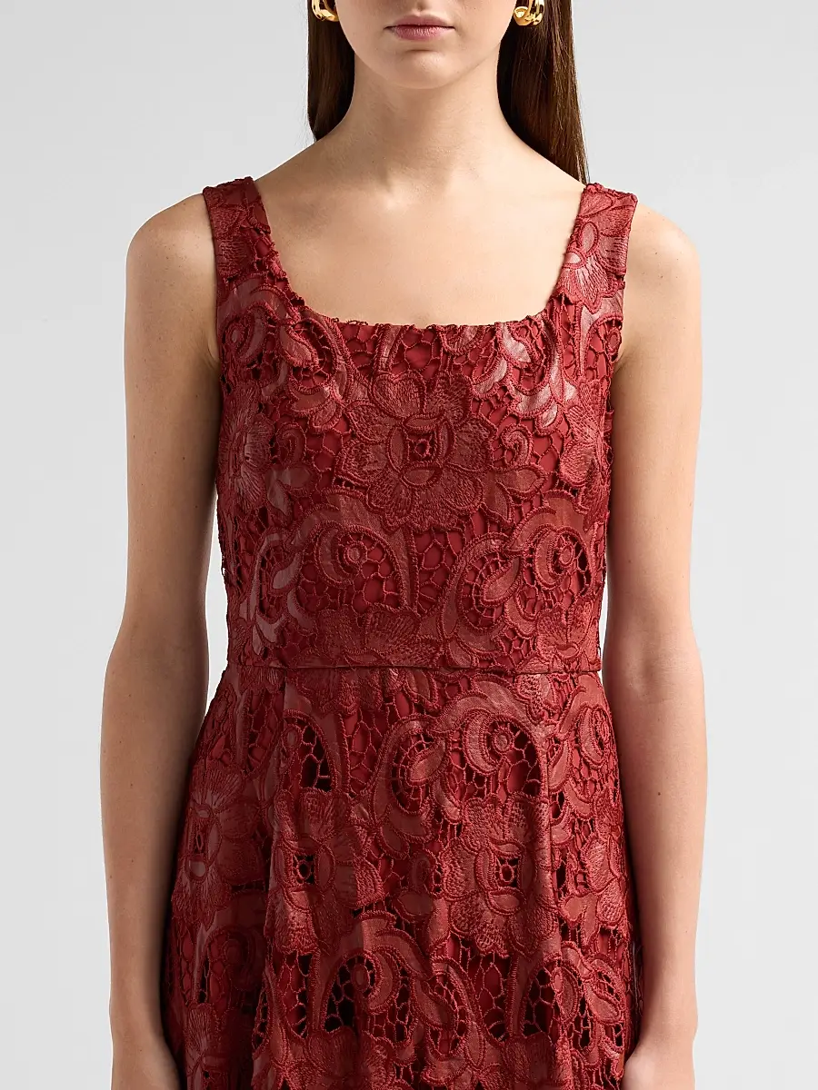 Elie Tahari Women's Chayenne Guipure-Lace Midi Dress | Thumbnail 5 Elie Tahari Women's Chayenne Guipure-Lace Midi Dress | Thumbnail 5