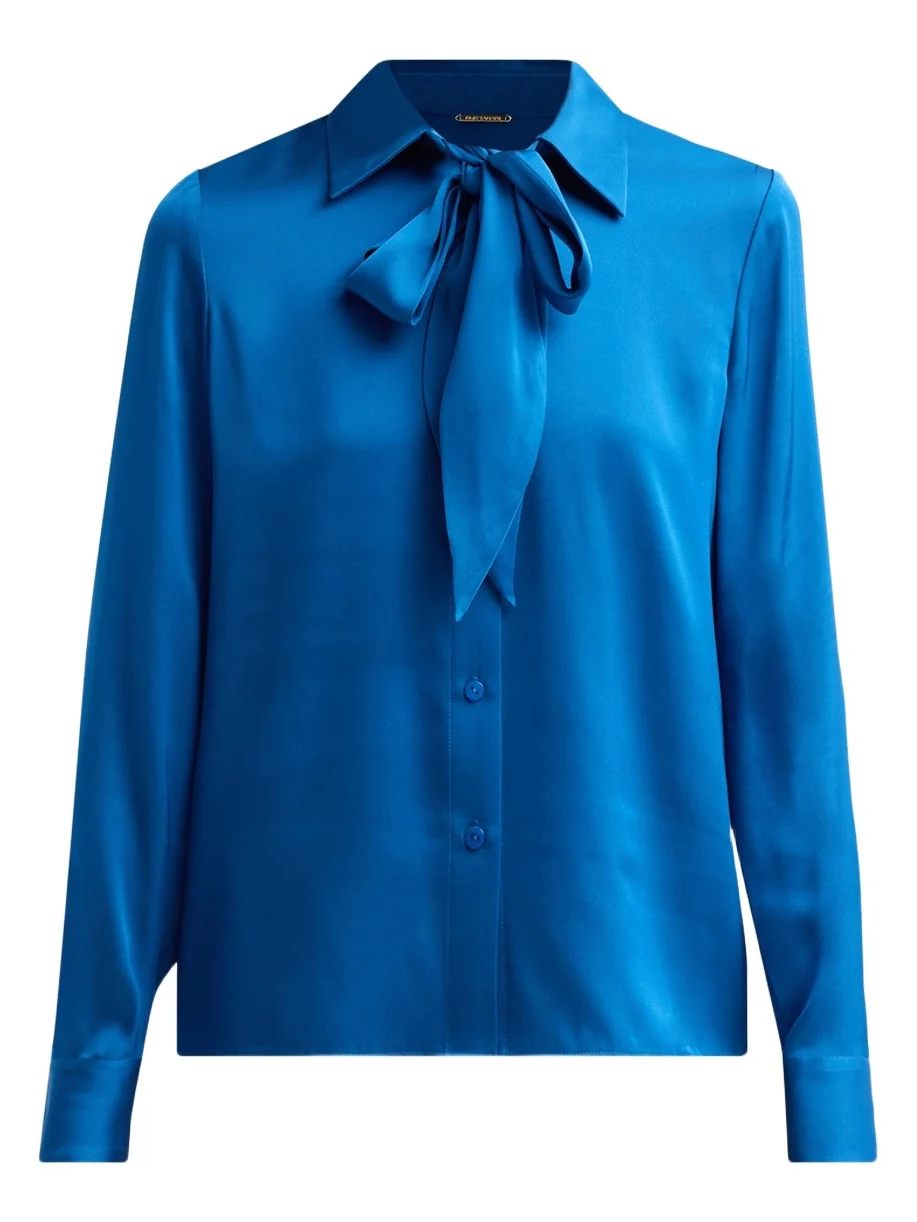 Women's Solana Stretch-Silk Tieneck Blouse Women's Solana Stretch-Silk Tieneck Blouse