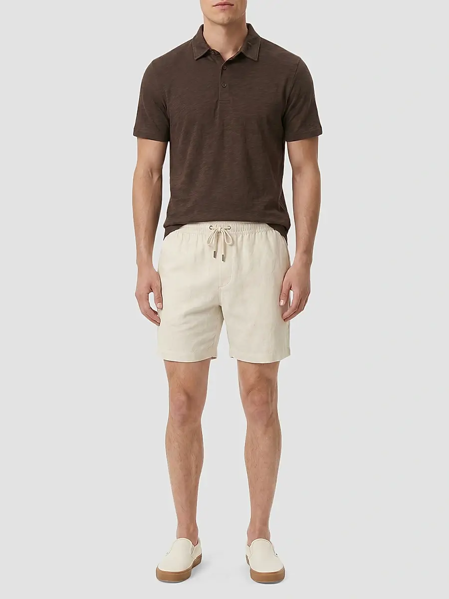 Onia Men's Stretch Linen-Blend Drawstring Shorts | Thumbnail 2 Onia Men's Stretch Linen-Blend Drawstring Shorts | Thumbnail 2