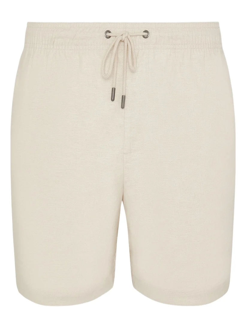 Men's Stretch Linen-Blend Drawstring Shorts Men's Stretch Linen-Blend Drawstring Shorts