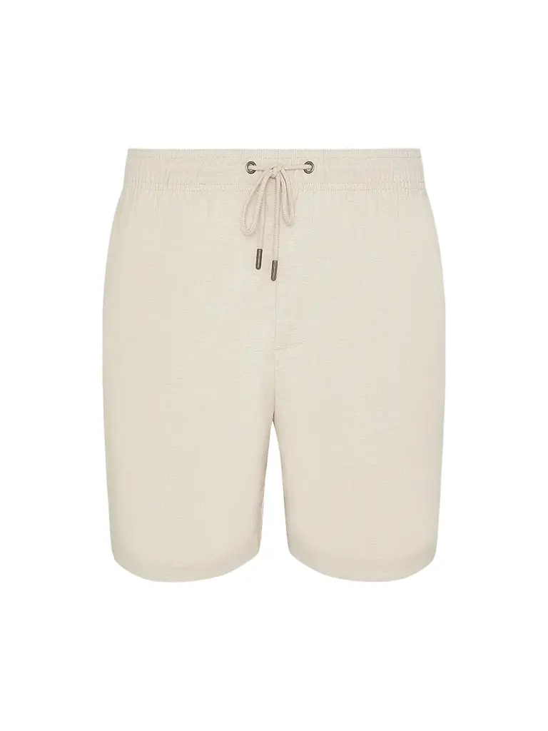 Onia Men's Stretch Linen-Blend Drawstring Shorts - Stone | Image 1 Onia Men's Stretch Linen-Blend Drawstring Shorts - Stone | Image 1