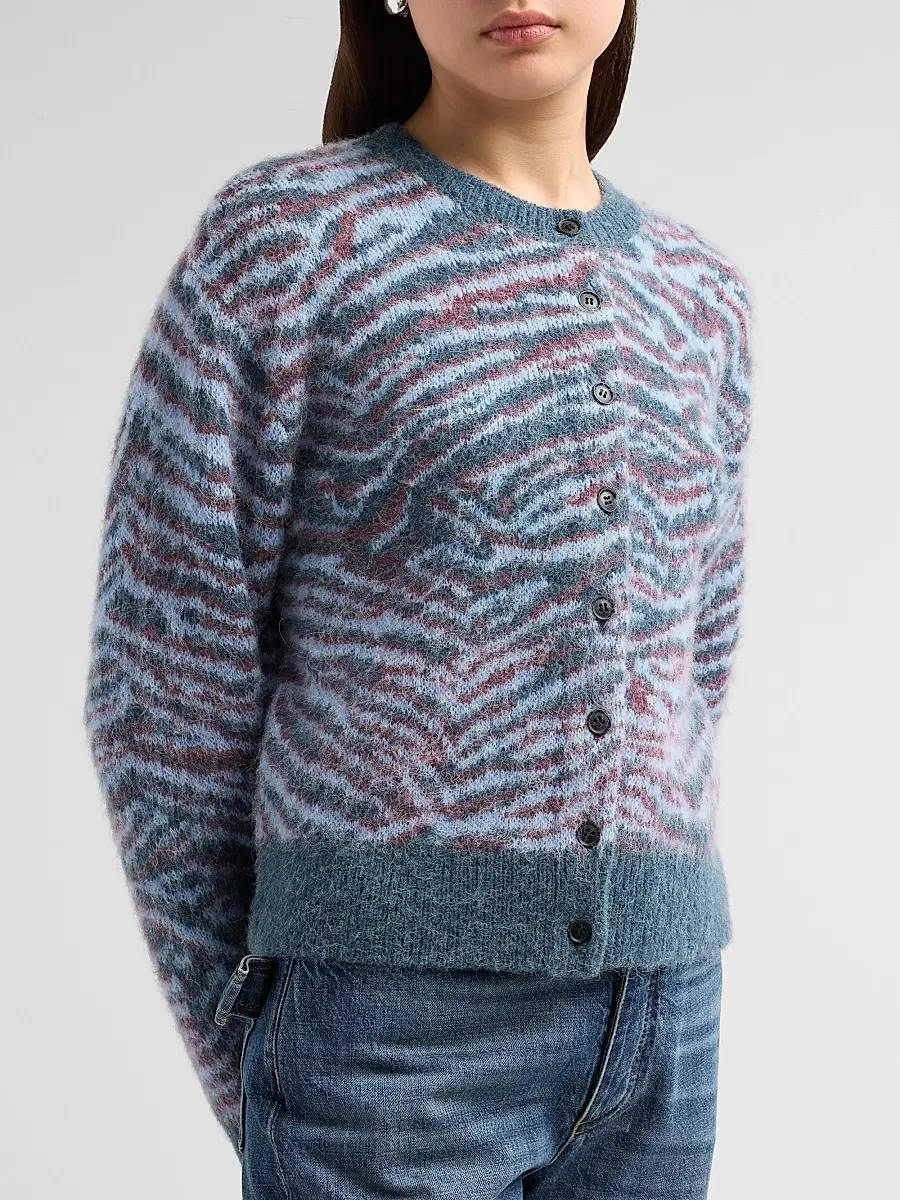 3.1 Phillip Lim Women's Tiger Wool-Blend Crewneck Cardigan | Thumbnail 5 3.1 Phillip Lim Women's Tiger Wool-Blend Crewneck Cardigan | Thumbnail 5