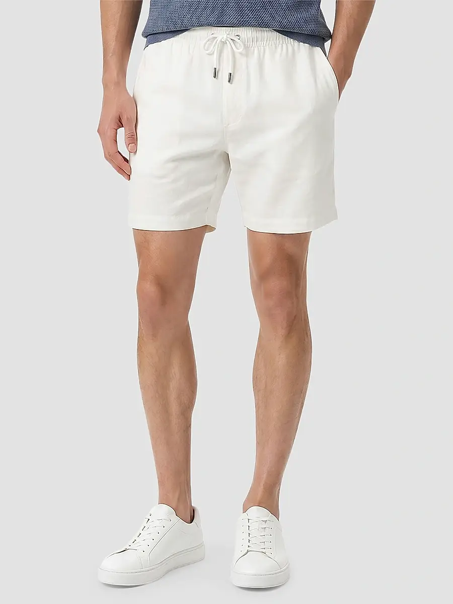 Onia Men's Stretch Linen-Blend Drawstring Shorts | Thumbnail 2