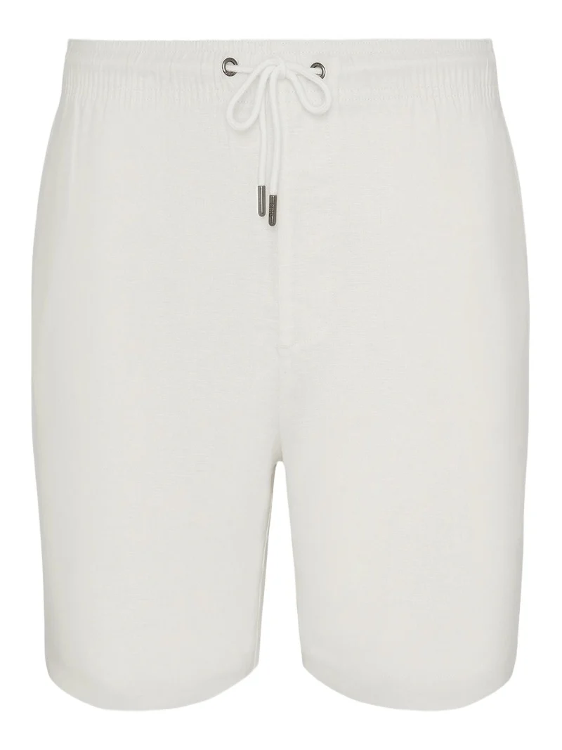 Men's Stretch Linen-Blend Drawstring Shorts Men's Stretch Linen-Blend Drawstring Shorts