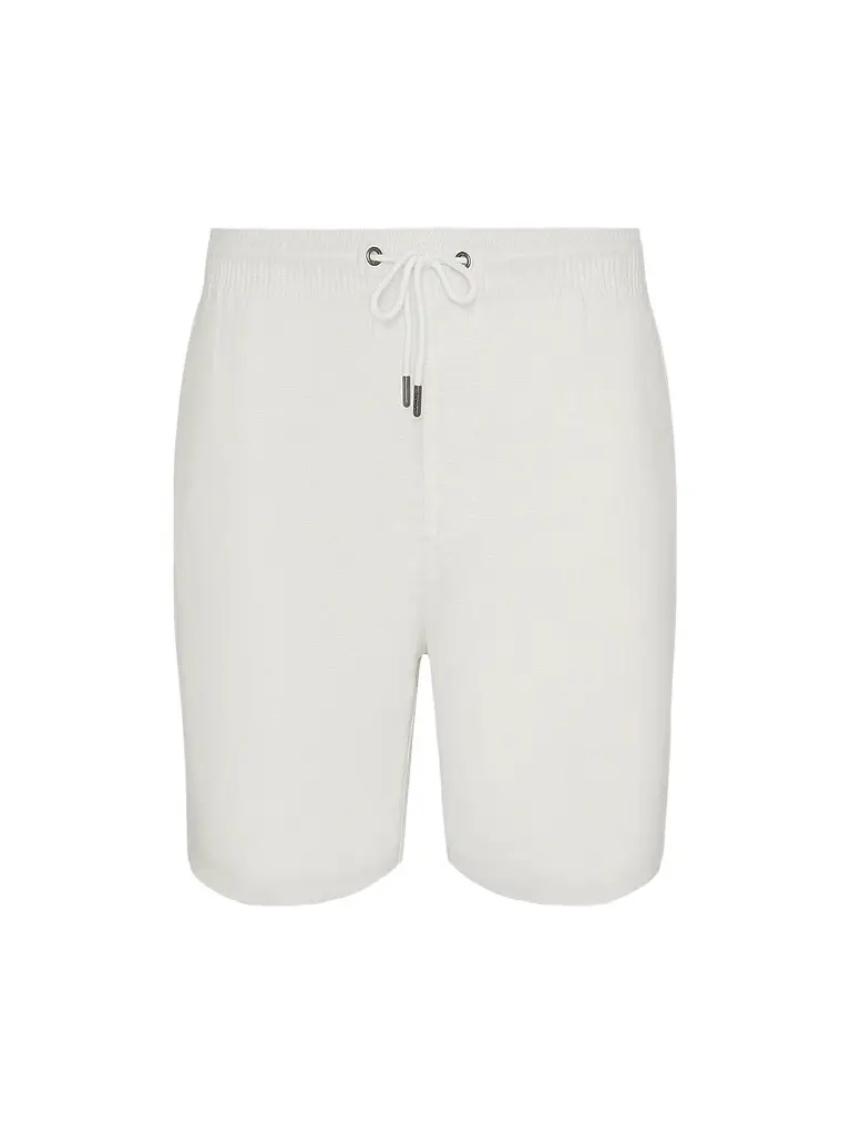 Onia Men's Stretch Linen-Blend Drawstring Shorts - White | Image 1 Onia Men's Stretch Linen-Blend Drawstring Shorts - White | Image 1