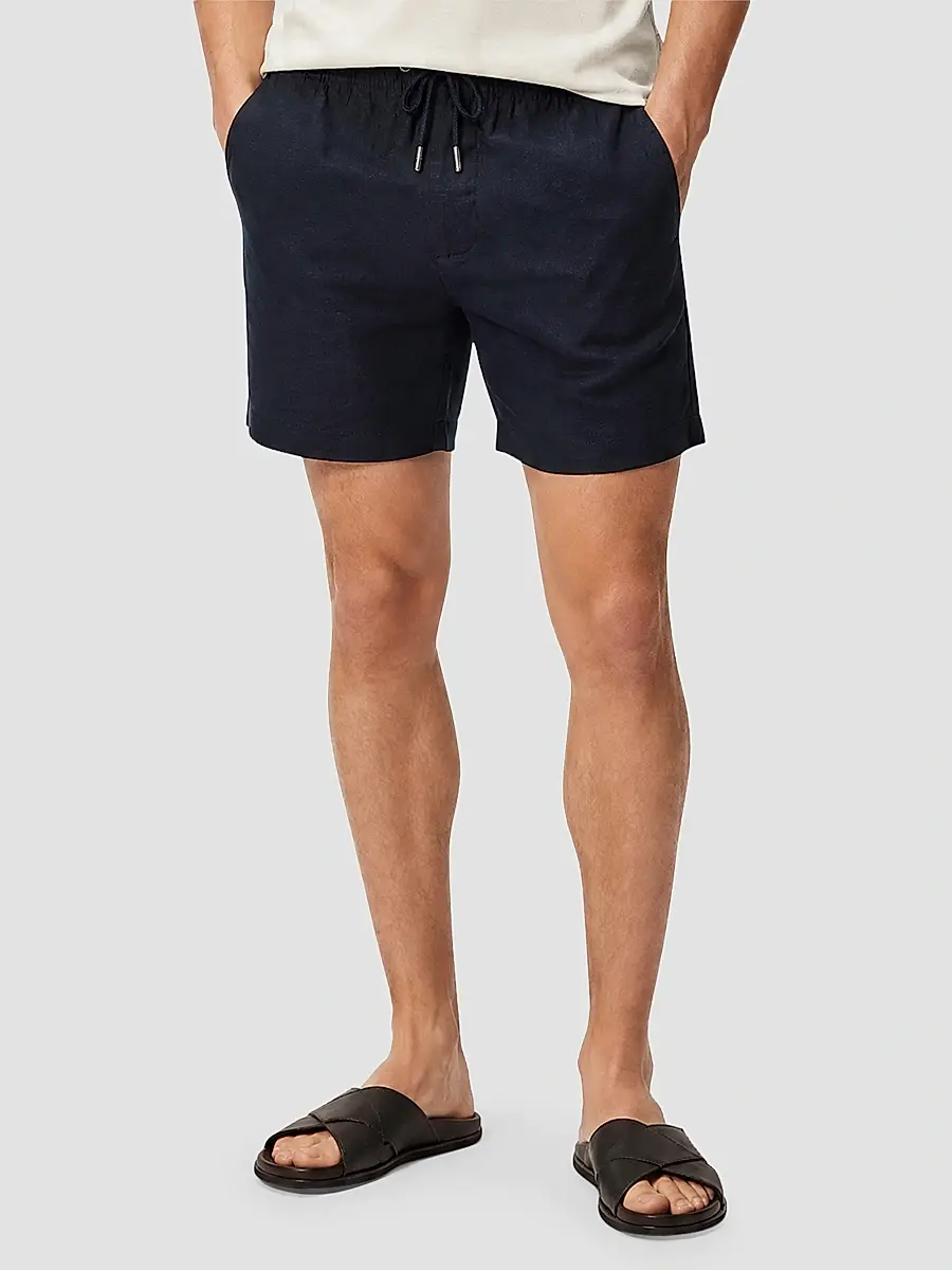 Onia Men's Stretch Linen-Blend Drawstring Shorts | Thumbnail 3 Onia Men's Stretch Linen-Blend Drawstring Shorts | Thumbnail 3