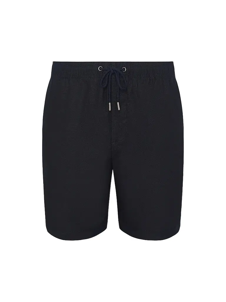 Onia Men's Stretch Linen-Blend Drawstring Shorts - Midnight | Image 1 Onia Men's Stretch Linen-Blend Drawstring Shorts - Midnight | Image 1