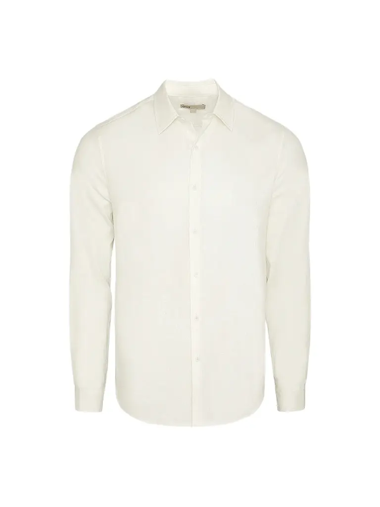Onia Men's Stretch Linen-Blend Shirt - White | Image 1 Onia Men's Stretch Linen-Blend Shirt - White | Image 1