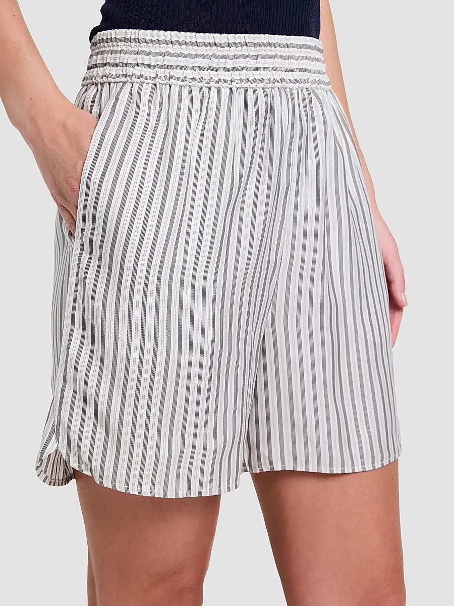 TWP Women's His Trunks Striped Silk Shorts | Thumbnail 4