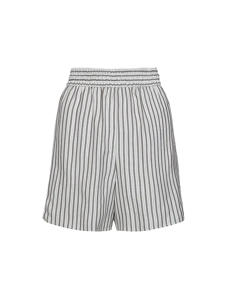 TWP Women's His Trunks Striped Silk Shorts - Turkish Coffee | Image 1 TWP Women's His Trunks Striped Silk Shorts - Turkish Coffee | Image 1