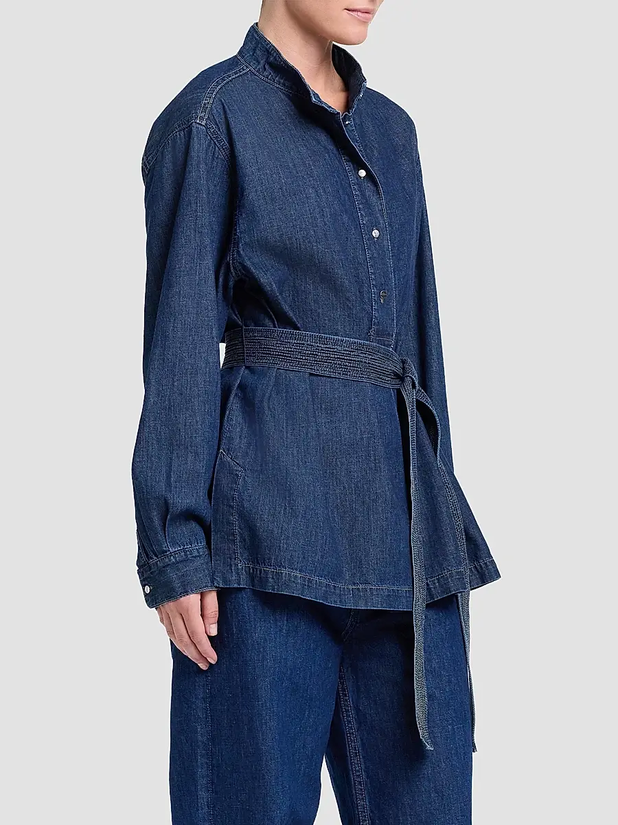 TWP Women's Denim Tamzin Belted Shirt | Thumbnail 5