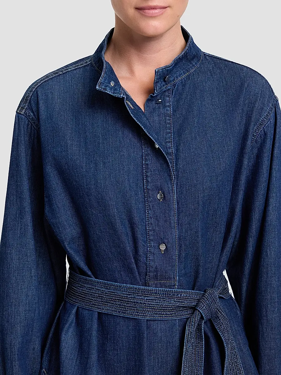 TWP Women's Denim Tamzin Belted Shirt | Thumbnail 6