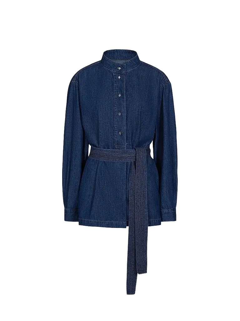 TWP Women's Denim Tamzin Belted Shirt - Dark Stone | Image 1 TWP Women's Denim Tamzin Belted Shirt - Dark Stone | Image 1