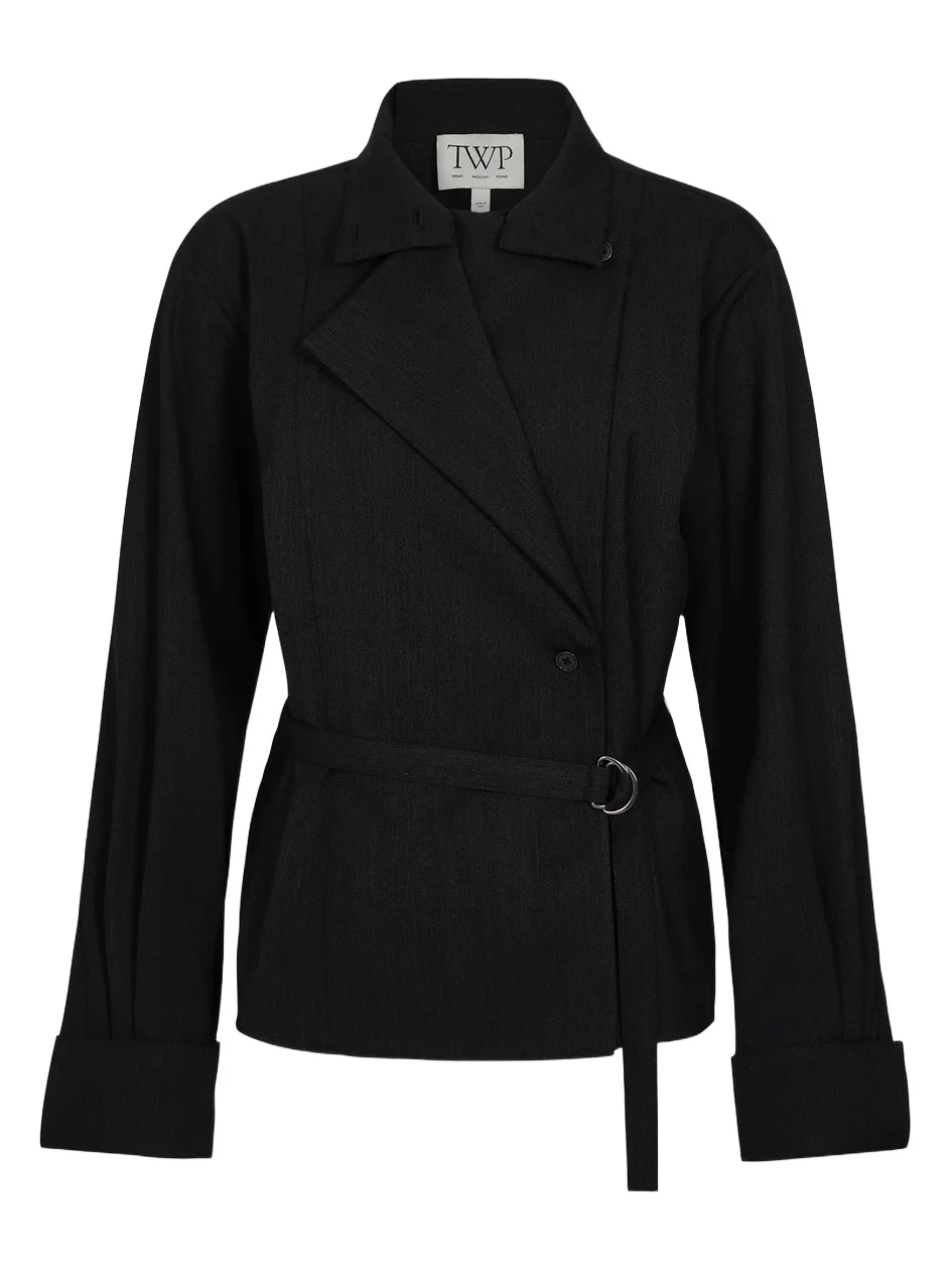 TWP Women's The Last Chapter Stretch-Wool Belted Jacket