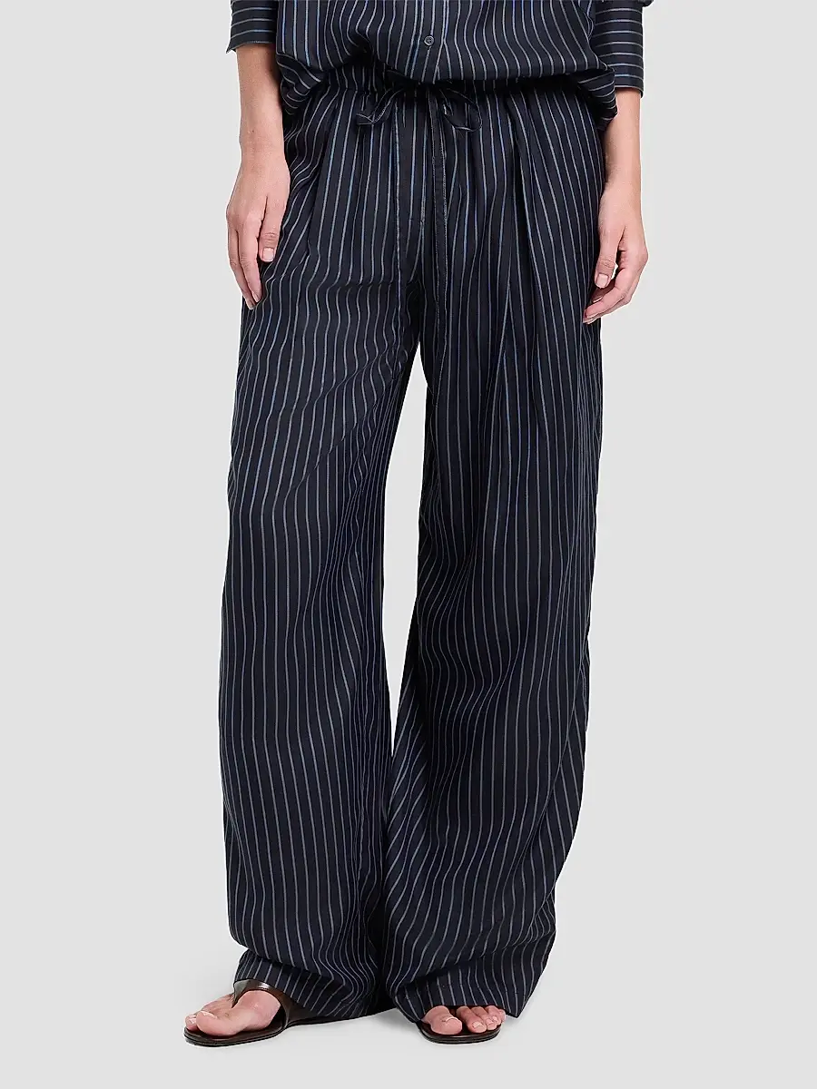 TWP Women's Striped Silk Pajama Pants | Thumbnail 4 TWP Women's Striped Silk Pajama Pants | Thumbnail 4