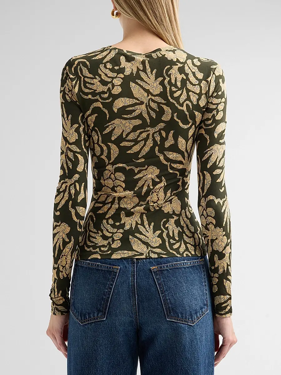 Ulla Johnson Women's Asha Floral Jersey Top | Thumbnail 3