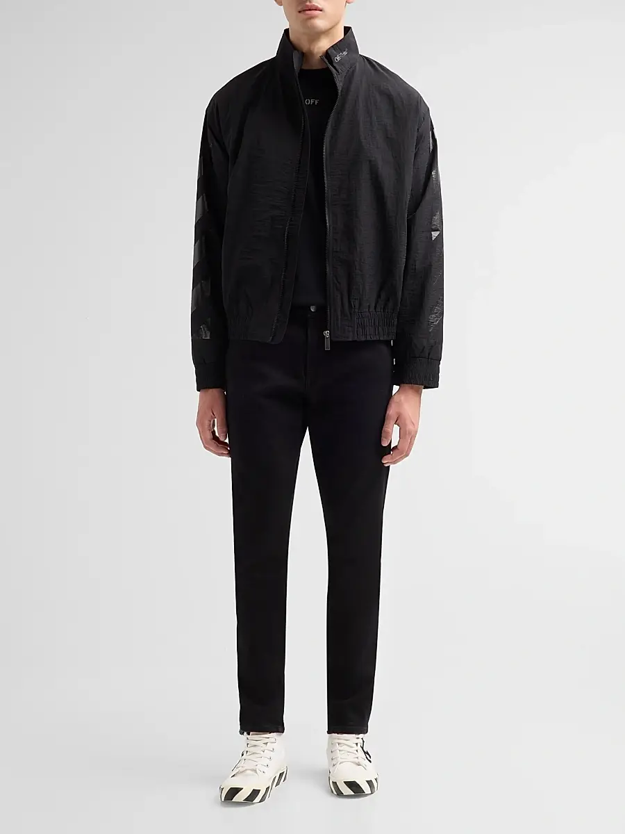 Off-White Men's Glossy Arrow Nylon Track Jacket | Thumbnail 2 Off-White Men's Glossy Arrow Nylon Track Jacket | Thumbnail 2