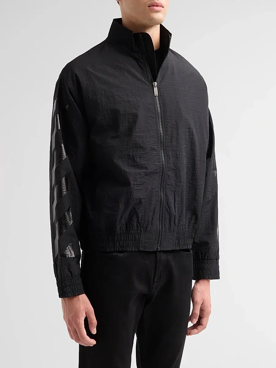 Off-White Men's Glossy Arrow Nylon Track Jacket | Thumbnail 4 Off-White Men's Glossy Arrow Nylon Track Jacket | Thumbnail 4