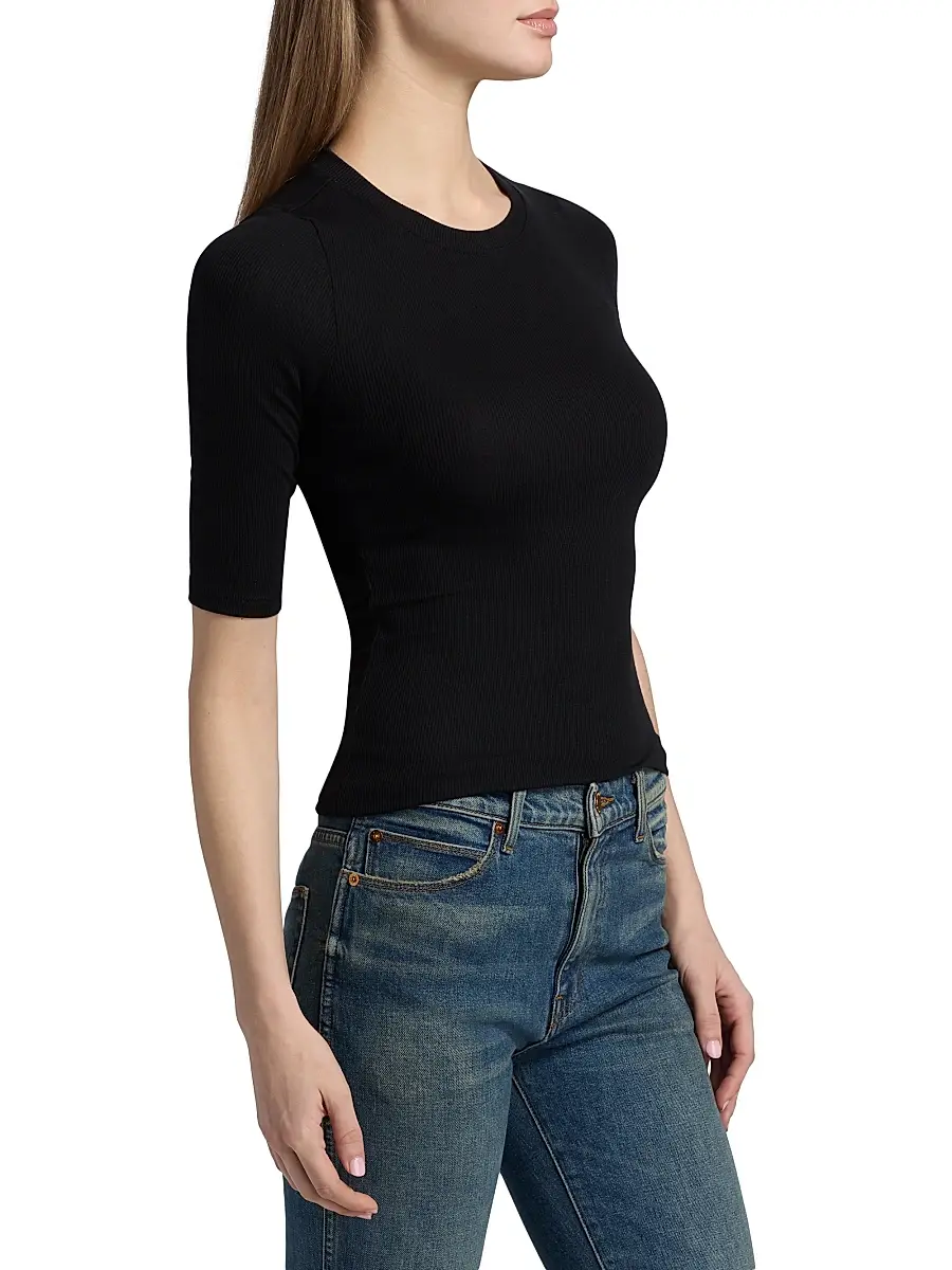 Jamie Haller Women's The Rib Elbow-Length Sleeve T-Shirt | Thumbnail 4 Jamie Haller Women's The Rib Elbow-Length Sleeve T-Shirt | Thumbnail 4