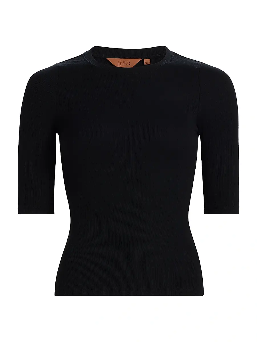 Jamie Haller Women's The Rib Elbow-Length Sleeve T-Shirt