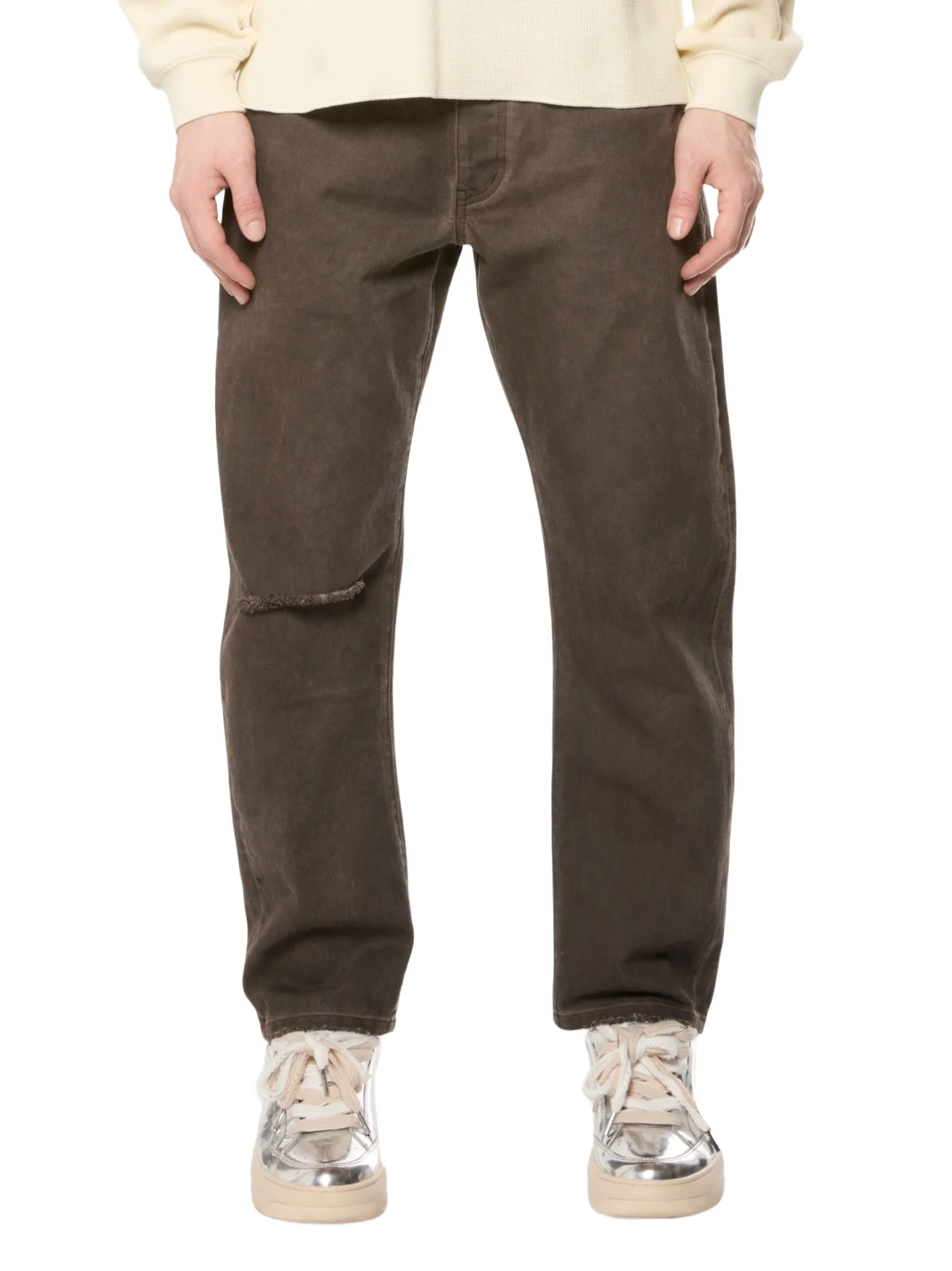 Men's Overdye Destroyed Straight Jeans