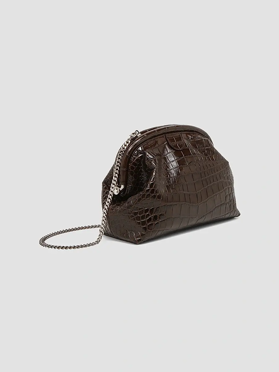Stella McCartney Women's Falabella Croc-Embossed Clutch | Thumbnail 3 Stella McCartney Women's Falabella Croc-Embossed Clutch | Thumbnail 3