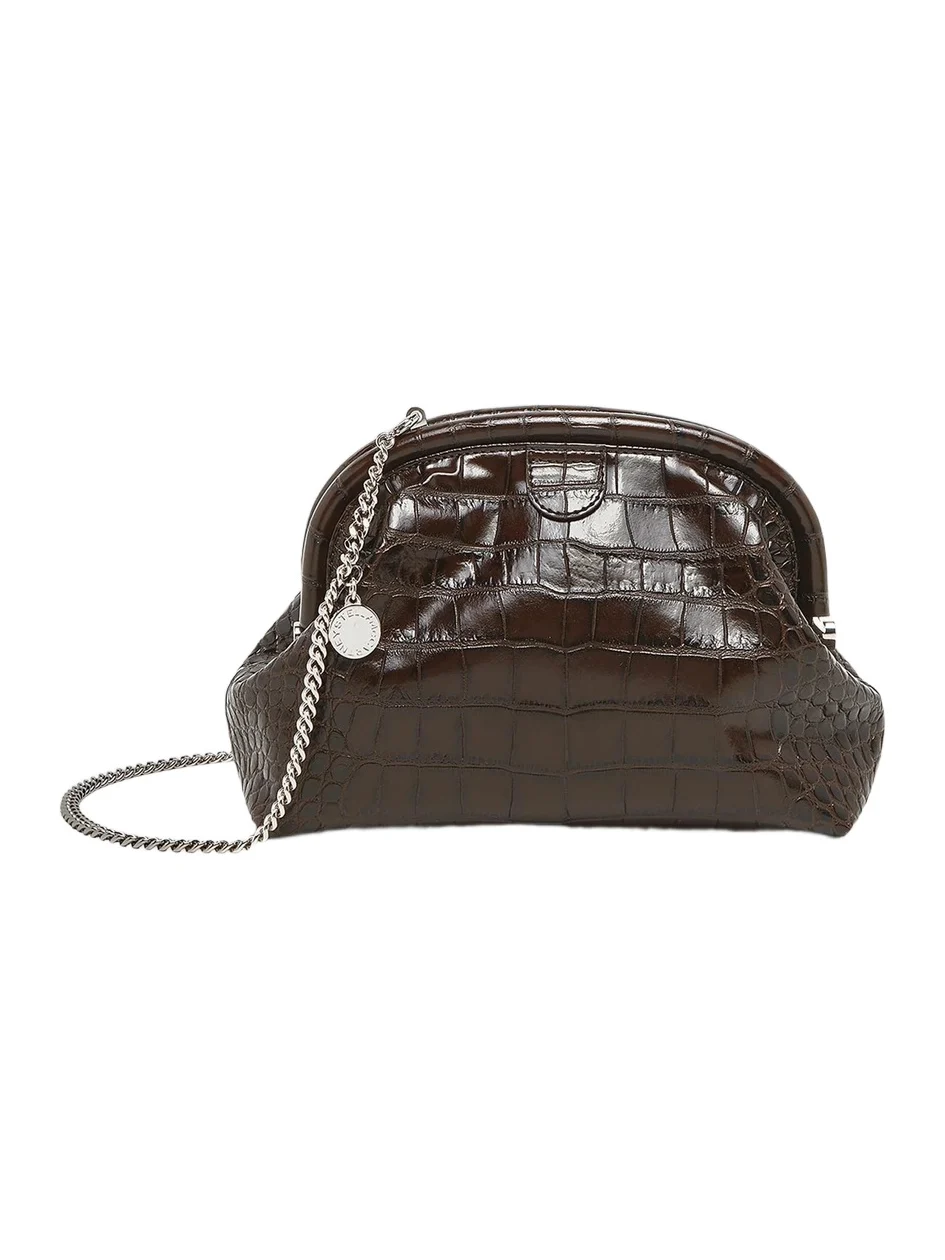 Women's Falabella Croc-Embossed Clutch