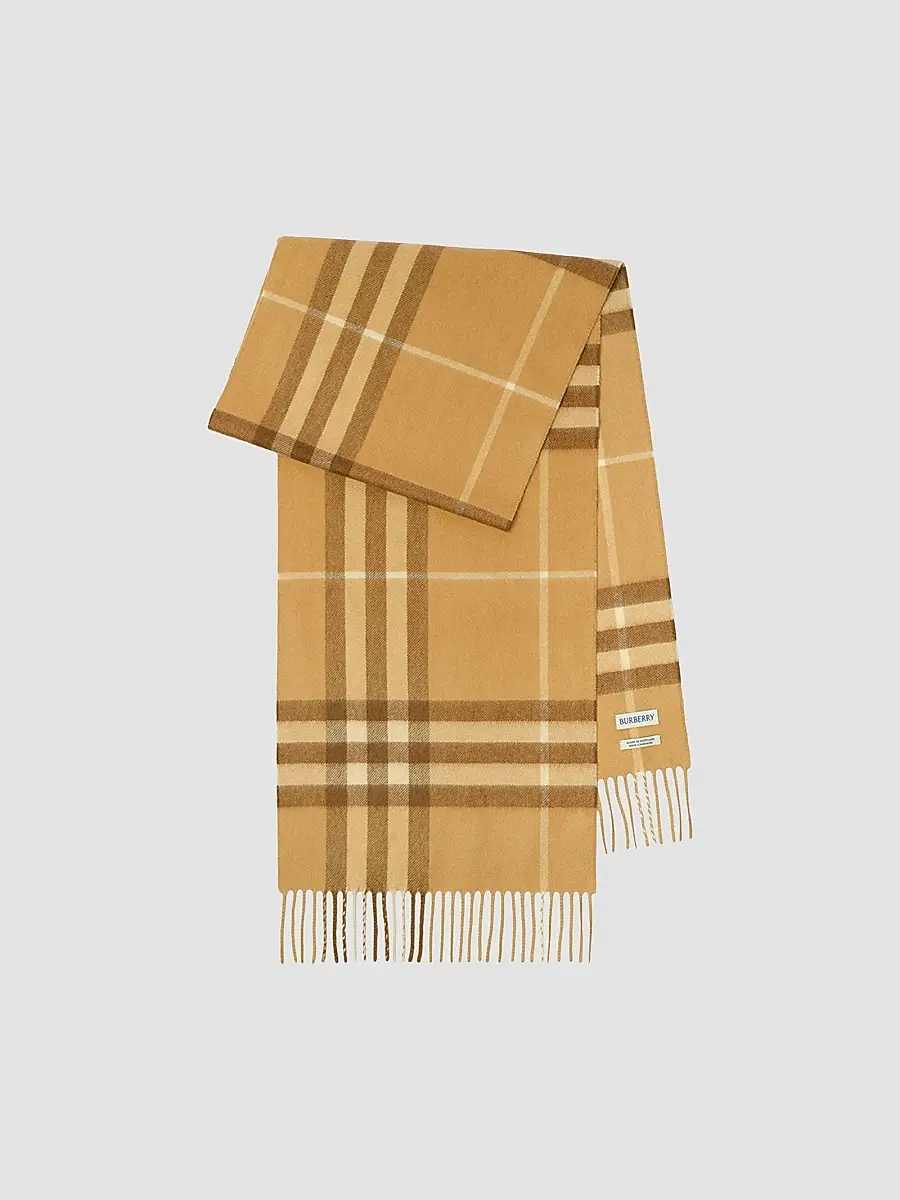 Burberry Men's Check Cashmere Scarf | Thumbnail 2 Burberry Men's Check Cashmere Scarf | Thumbnail 2