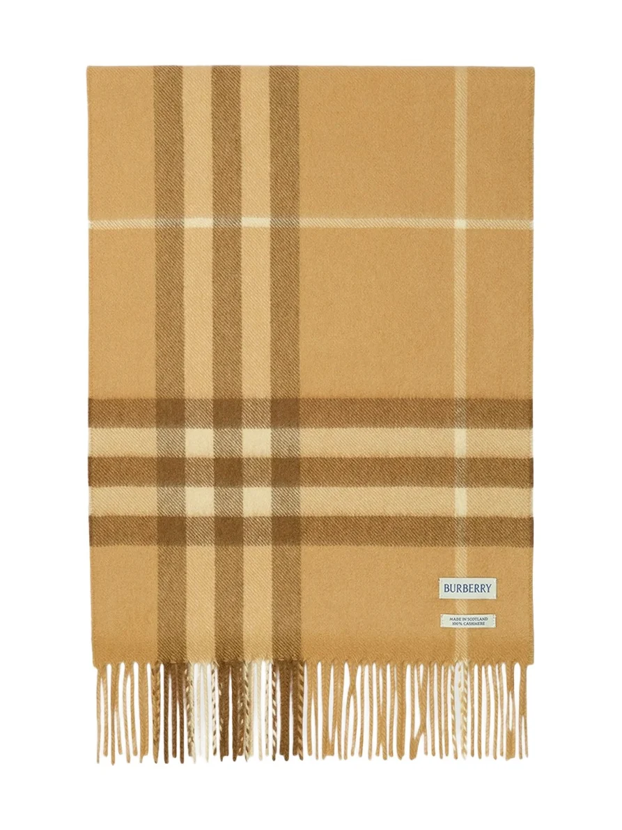 Burberry Men's Check Cashmere Scarf
