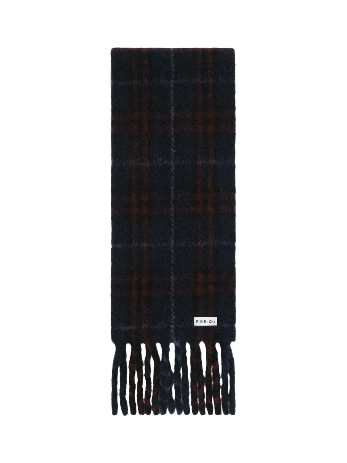 Burberry Men's Narrow Check Alpaca-Wool-Blend Scarf