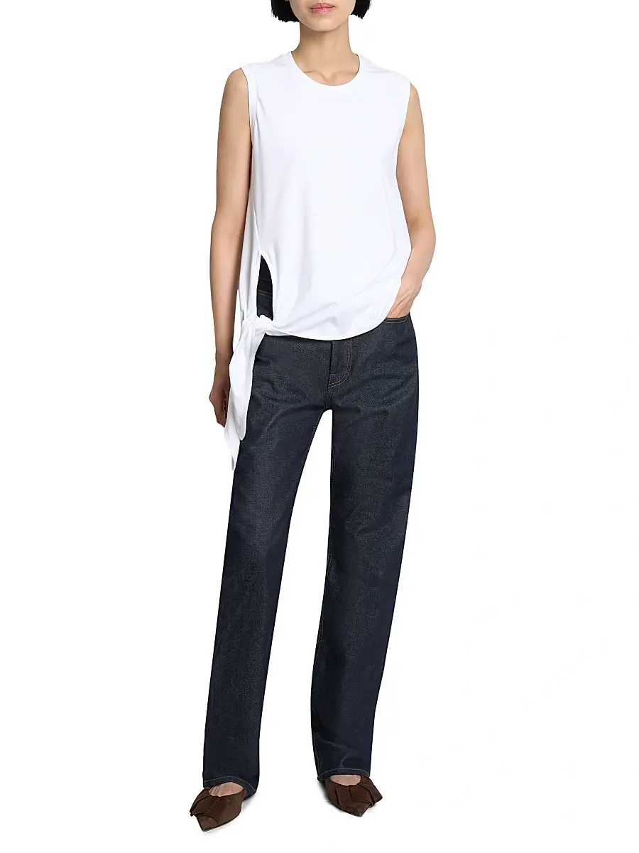 JW Anderson Women's Knotted-Hem Cotton Tank | Thumbnail 2 JW Anderson Women's Knotted-Hem Cotton Tank | Thumbnail 2