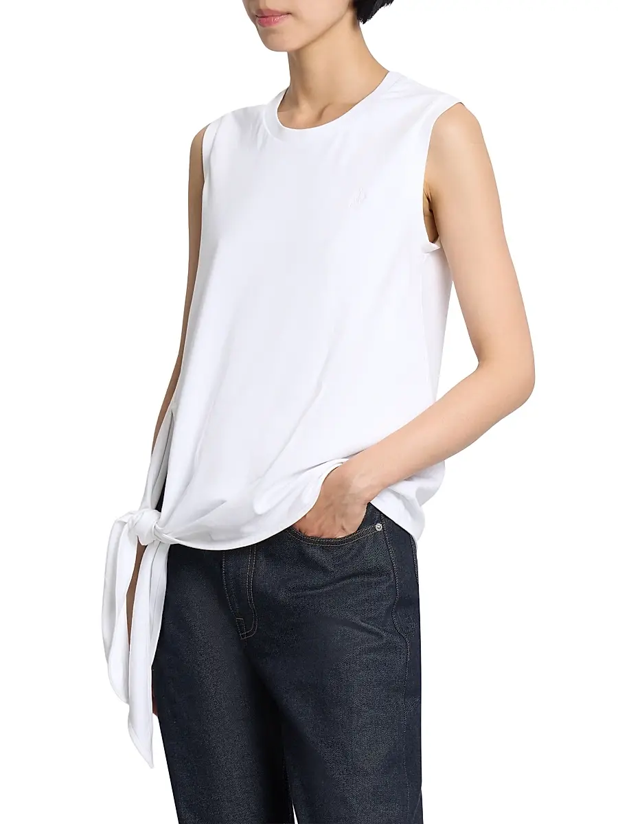 JW Anderson Women's Knotted-Hem Cotton Tank | Thumbnail 4 JW Anderson Women's Knotted-Hem Cotton Tank | Thumbnail 4