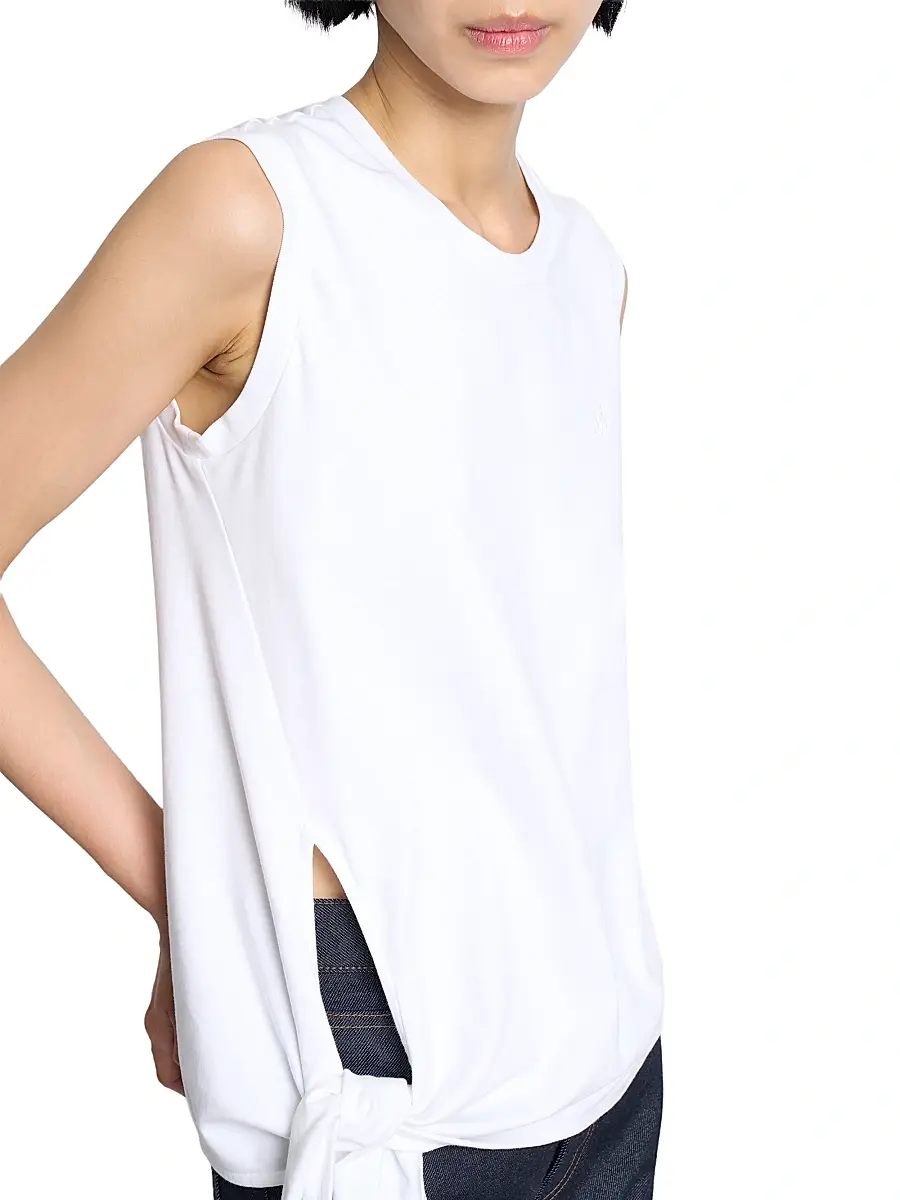 JW Anderson Women's Knotted-Hem Cotton Tank | Thumbnail 6 JW Anderson Women's Knotted-Hem Cotton Tank | Thumbnail 6