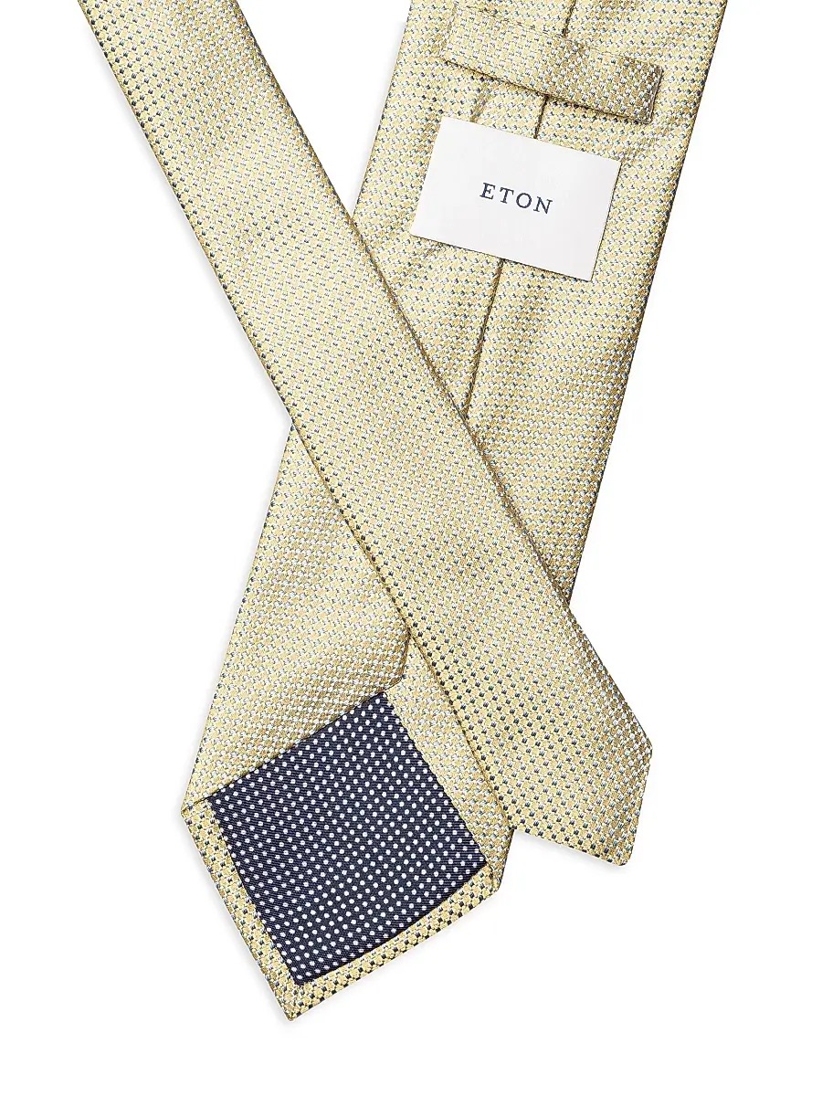 Eton Men's Micro Texture Linen Tie | Thumbnail 2 Eton Men's Micro Texture Linen Tie | Thumbnail 2