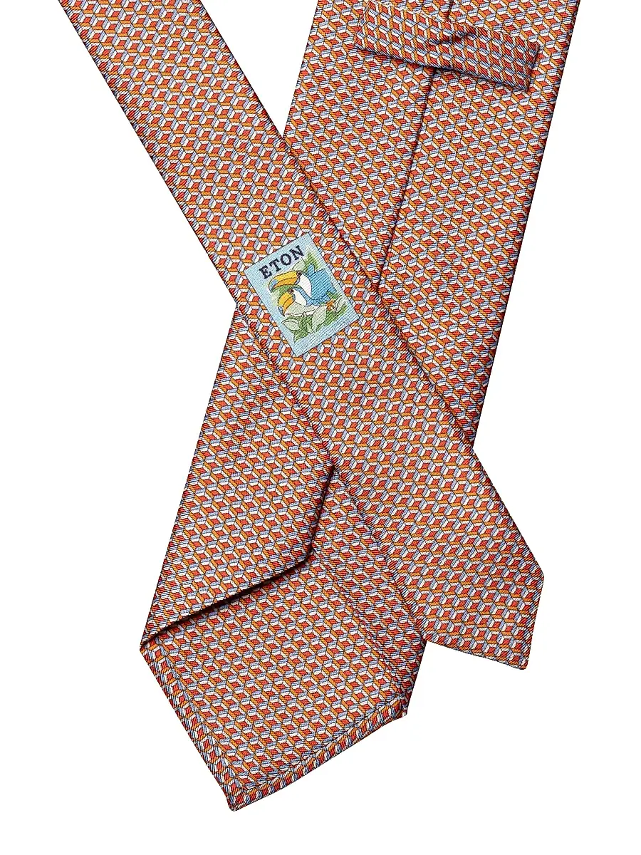 Eton Men's Geometric Silk Tie | Thumbnail 2 Eton Men's Geometric Silk Tie | Thumbnail 2