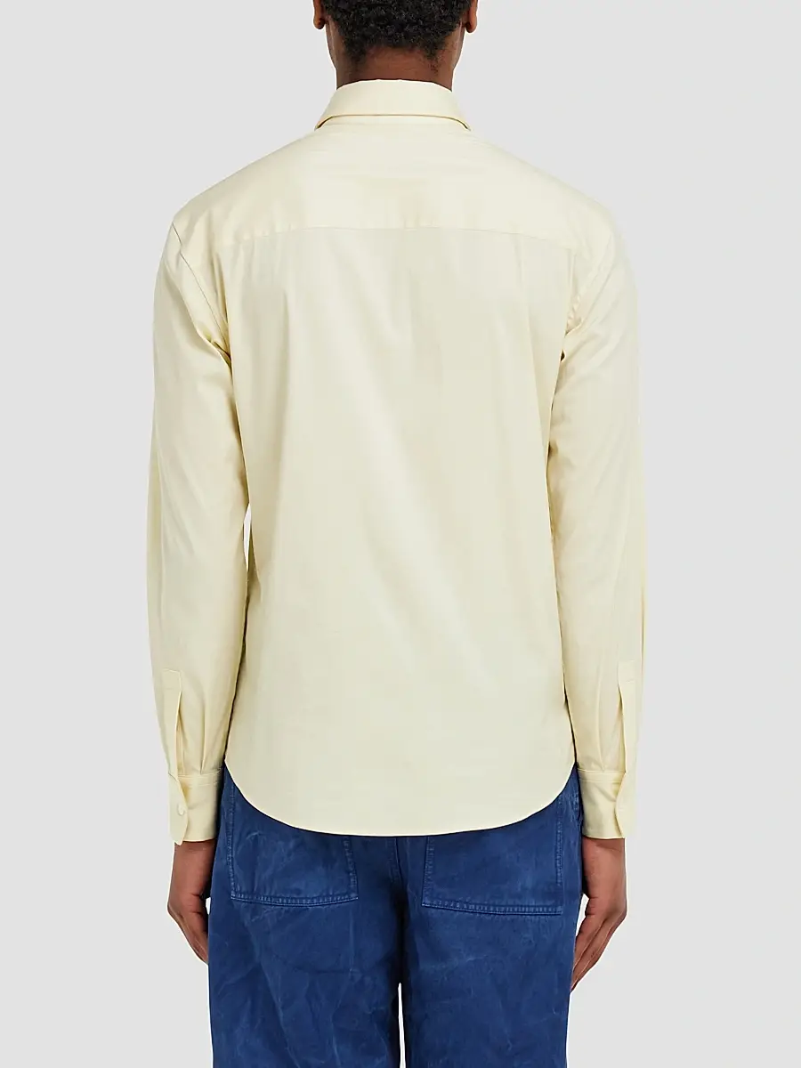 Ferragamo Men's Micro-Print Stretch-Cotton Poplin Shirt | Thumbnail 3 Ferragamo Men's Micro-Print Stretch-Cotton Poplin Shirt | Thumbnail 3