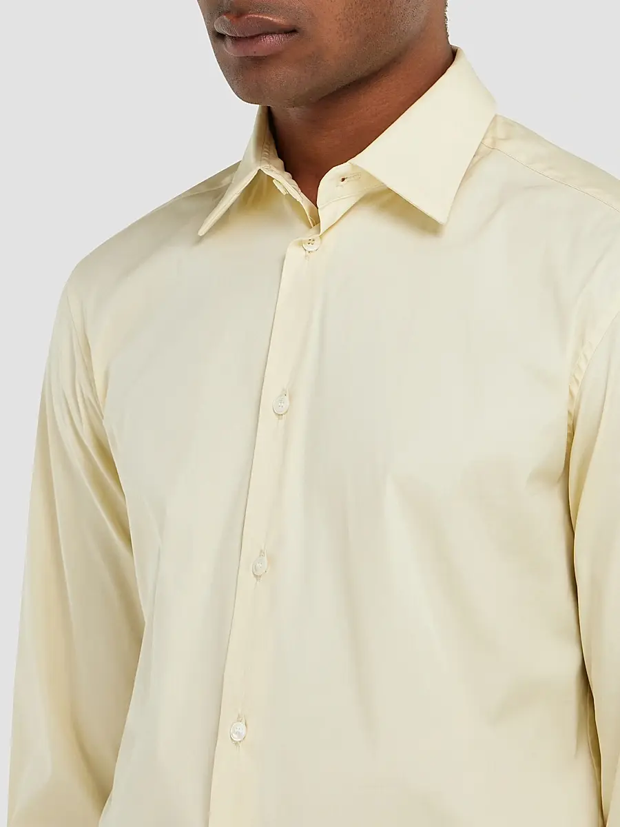 Ferragamo Men's Micro-Print Stretch-Cotton Poplin Shirt | Thumbnail 4 Ferragamo Men's Micro-Print Stretch-Cotton Poplin Shirt | Thumbnail 4