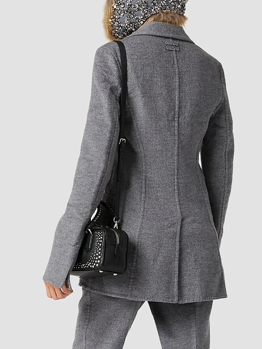 Miu Miu Women's Single-Breasted Double Wool Jacket | Thumbnail 4 Miu Miu Women's Single-Breasted Double Wool Jacket | Thumbnail 4