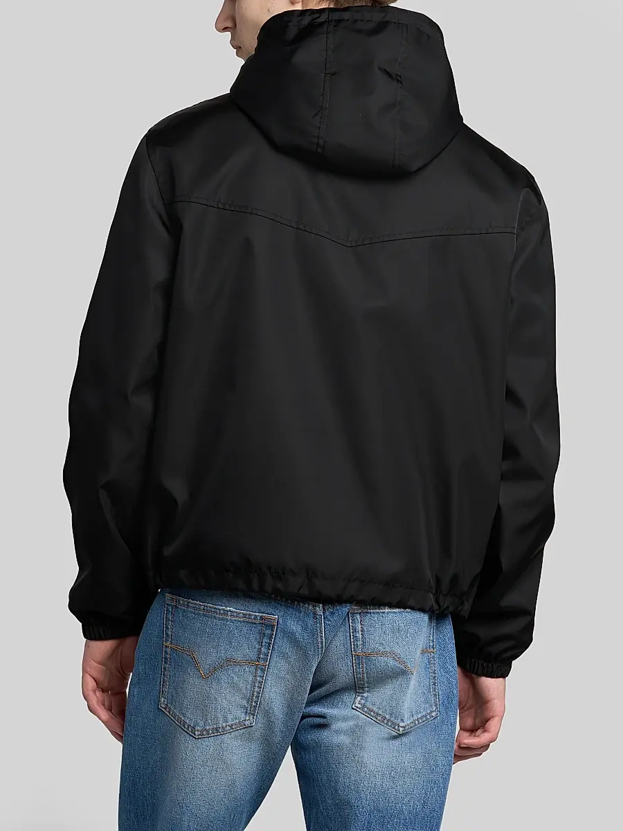 Versace Men's Nylon Twill Hooded Jacket | Thumbnail 3 Versace Men's Nylon Twill Hooded Jacket | Thumbnail 3