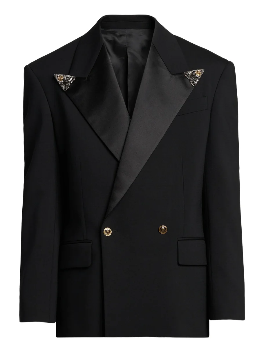 Men's Embellished Stretch Wool Evening Jacket Men's Embellished Stretch Wool Evening Jacket