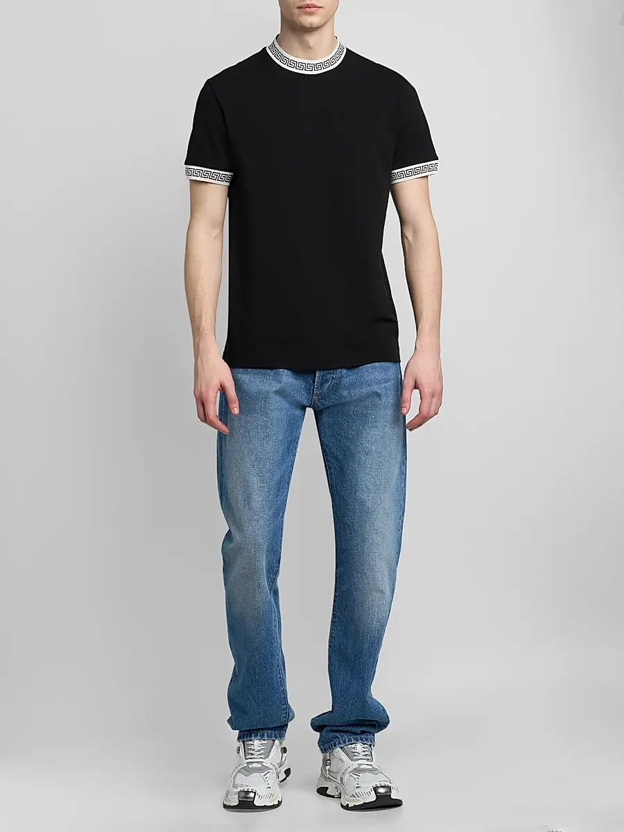 Versace Men's Vintage Stretch-Cotton Crewneck T-Shirt | Thumbnail 2 Versace Men's Vintage Stretch-Cotton Crewneck T-Shirt | Thumbnail 2