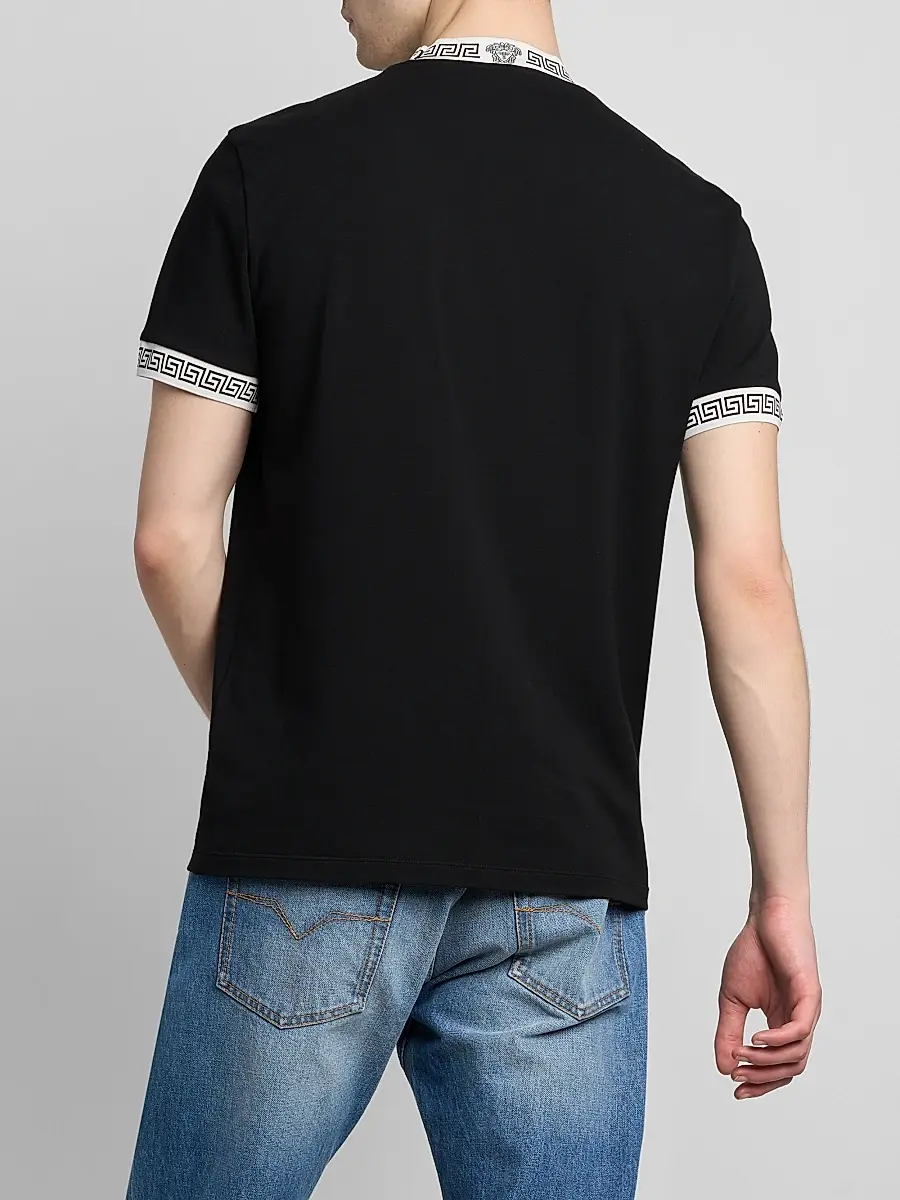 Versace Men's Vintage Stretch-Cotton Crewneck T-Shirt | Thumbnail 3 Versace Men's Vintage Stretch-Cotton Crewneck T-Shirt | Thumbnail 3